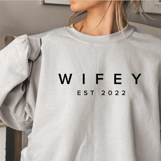 Wifey/Husby Custom Bride, Fiance Gift  Sweatshirt (Creator Uploaded)