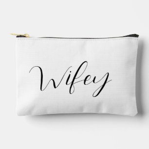 Wifey Makeup Bride To Be Bridal Shower Honeymoon Accessory Pouch