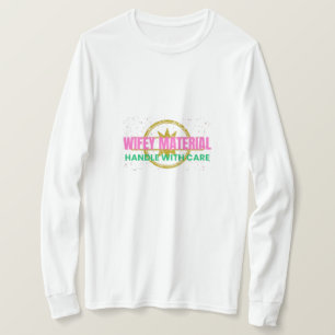 Wifey Material Minimalist Long T-Shirt