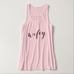 Wifey Modern Black Script Pink Womens Singlet<br><div class="desc">Cute and simple "wifey" shirt in a modern black script. Makes a great wedding gift for the future Mrs!</div>