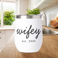 Wifey Modern Minimalist Script Personalised Bride