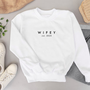 Wifey Modern Personalised Bride Sweatshirt