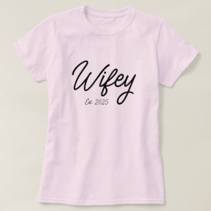 Wifey Personalized Engagement Gift For Her Bride T-Shirt