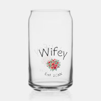 Wifey red floral est Year future wife valentine's