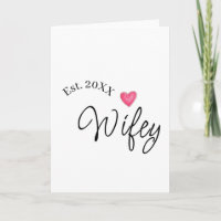 Wifey red heart est. Year future wife valentine's 