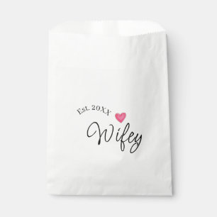 Wifey red heart est. Year future wife valentine's Favour Bags