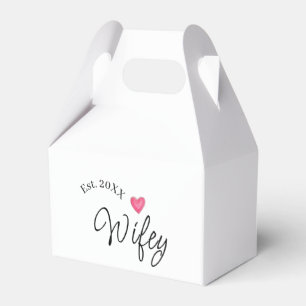 Wifey red heart est. Year future wife valentine's  Favour Box