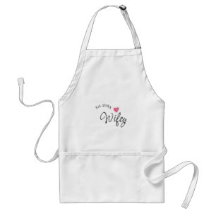 Wifey red heart est. Year future wife valentine's  Standard Apron