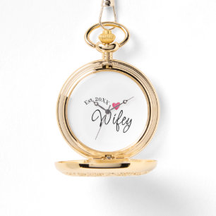 Wifey red heart est. Year future wife valentine's Watch