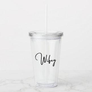 Wifey Tumbler 16oz, Clear