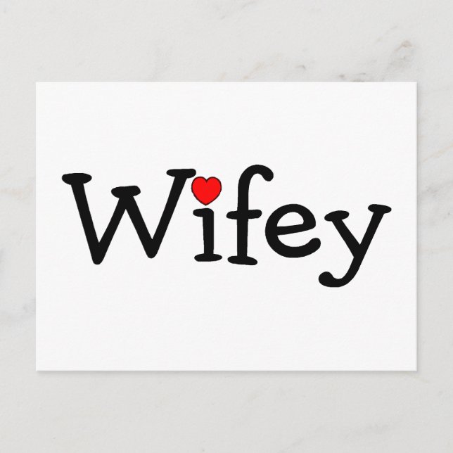 Wifey with Heart Postcard (Front)