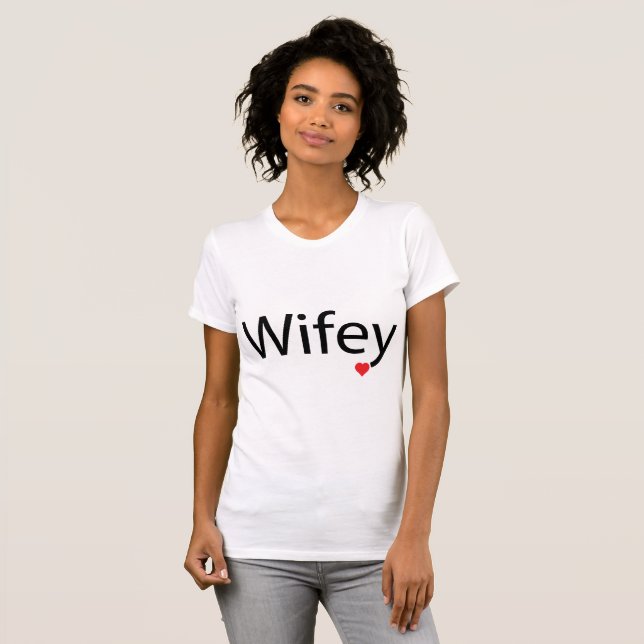 Wifey - Women's Bella Canvas Fine Jersey T-Shi T-Shirt (Front Full)