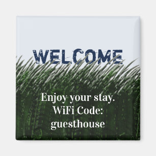 WiFi Code Guest House Green Grass Vacation Home Magnet