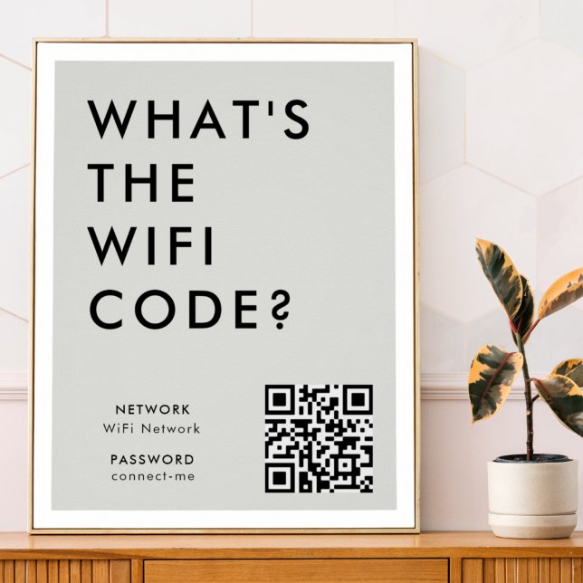 WiFi Code Poster Print | QR Connect Wi-Fi Network (Creator Uploaded)
