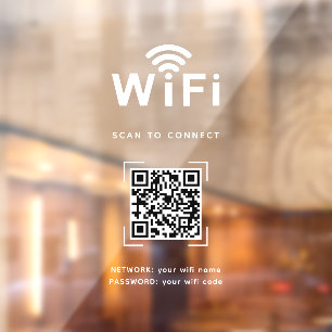 Wifi Decal   Office & Storefront Network Display