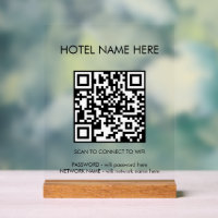 WIFI Details QR Code Hotel Name Simple