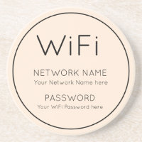 WiFi Details Simple typography Single Line Border