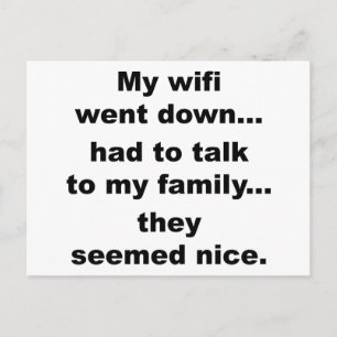 WIFI DOWN! POSTCARD