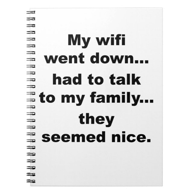 WIFI DOWN! SPIRAL NOTEBOOK (Front)