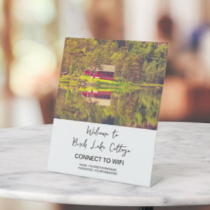 WiFi Info for Vacation Rental, Home, Business Pedestal Sign