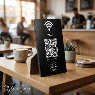 WiFi Info Plaque with QR Code for Easy Logins