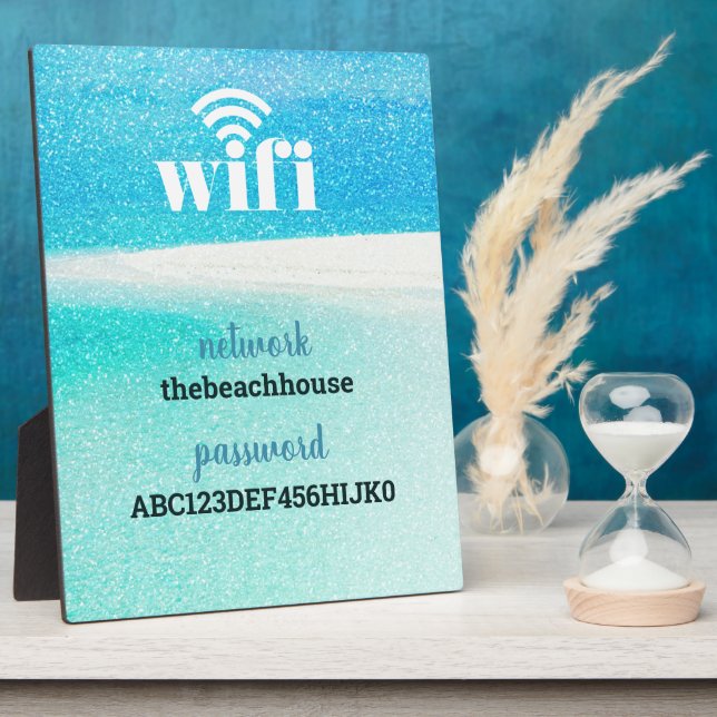 Wifi Information *Modern Hospitality* Beach Plaque (Side)