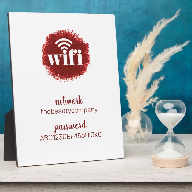 Wifi Information *Modern Hospitality* Beauty Plaque (Side)