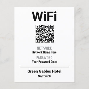 WiFi Instructions With QR Code Flyer