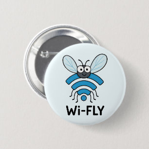 Wifi Internet 6 Cm Round Badge