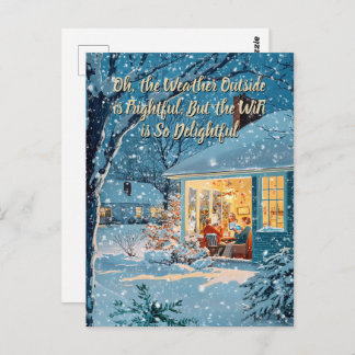 WiFi is So Delightful – Funny Christmas Postcard