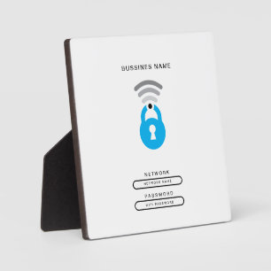 WiFi Key tech logo template Plaque