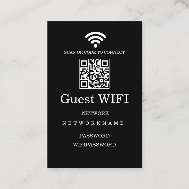  Wifi Morden Network Qr Code Business card (Front)