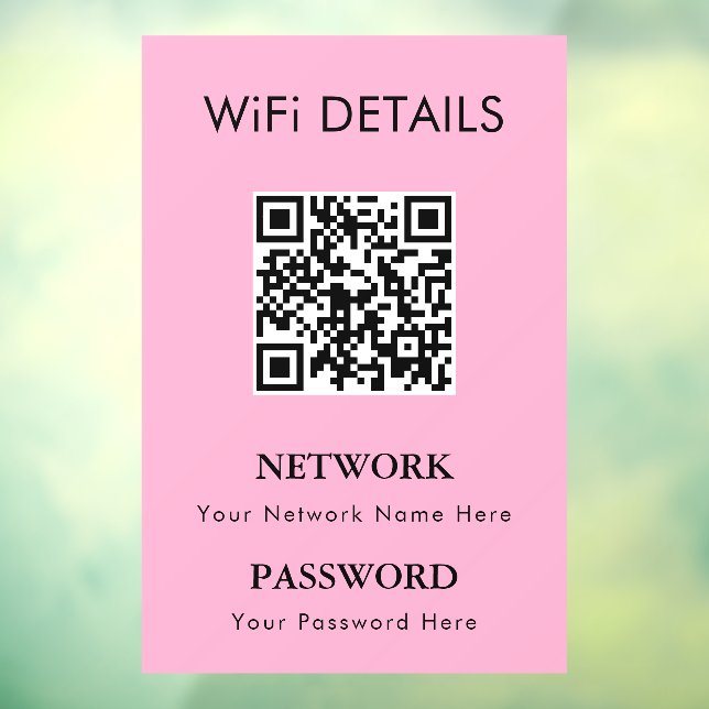 WiFi Network Access | QR Code Password Display (Sheet 3)