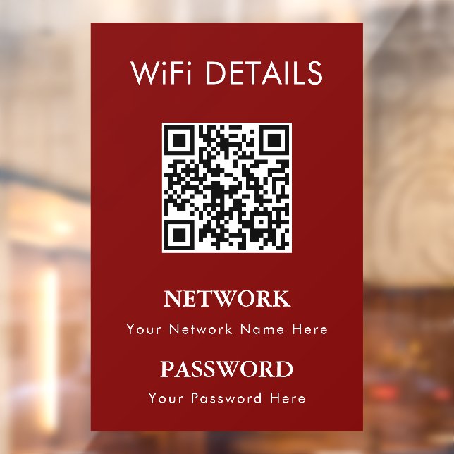 WiFi Network Access | QR Code Password Display (Sheet 2)