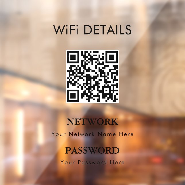 WiFi Network Access | QR Code Password Display (Sheet 2)