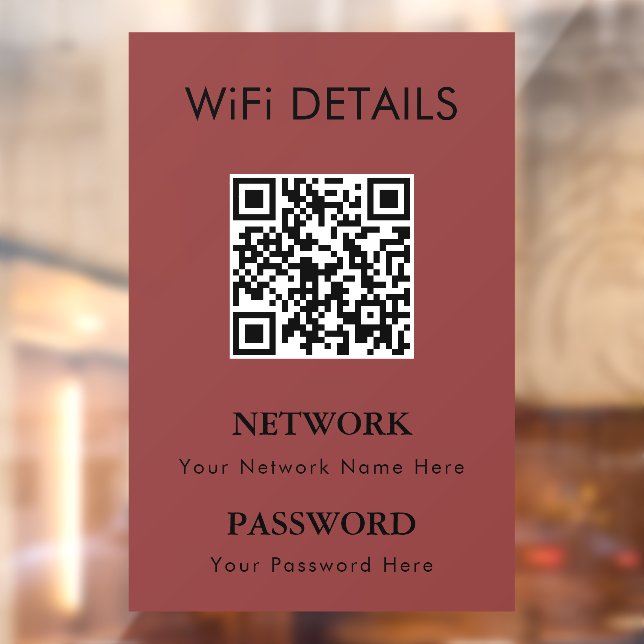 WiFi Network Access | QR Code Password Display (Sheet 2)