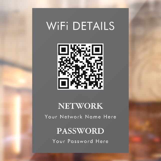 WiFi Network Access | QR Code Password Display (Sheet 2)