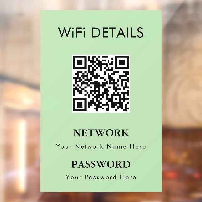 WiFi Network Access | QR Code Password Display (Sheet 2)