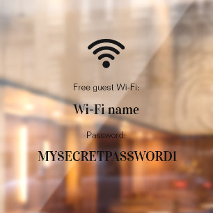 Wifi Network and Password Business Retail