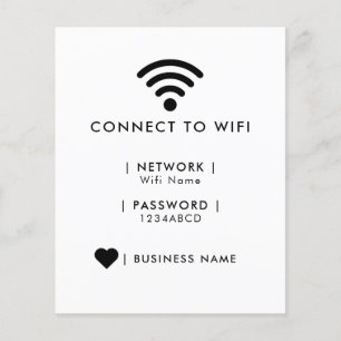 Wifi Network and Password Business Retail Flyer