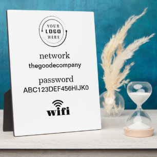 Wifi Network and Password Business Retail Plaque