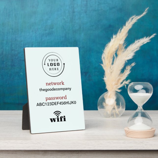 Wifi Network and Password Business Retail  Plaque (Side)