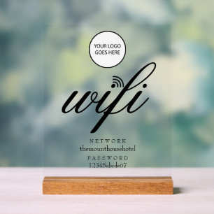 Wifi Network and Password Logo Acrylic Sign