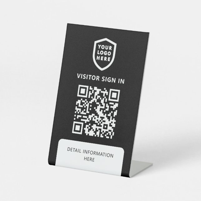 Wifi Network | Black QR Code Scan To Sign In (Front)