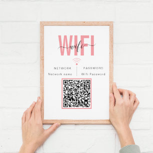 WIFI Network Password QR Code Poster
