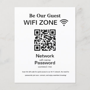 Wifi Network   QR Code Internet Scan to Connect Flyer
