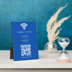 Wifi Network   QR Code Internet Scan to Connect  Plaque