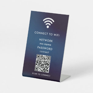 WiFi Network Scan QR Code to Connect the Internet Pedestal Sign
