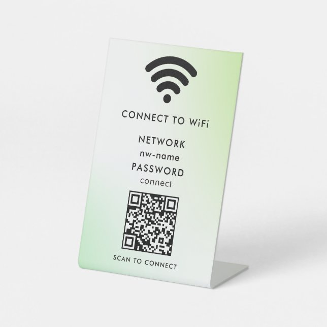 WiFi Network Scan QR Code to Connect the Internet Pedestal Sign (Front)