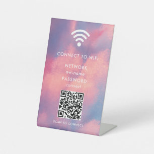 WiFi Network Scan QR Code to Connect the Internet Pedestal Sign